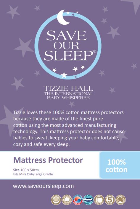 Mattress Protector Pure Cotton (100% Cotton) Cot | Travel | Mini Crib | Cradle | Stokke
